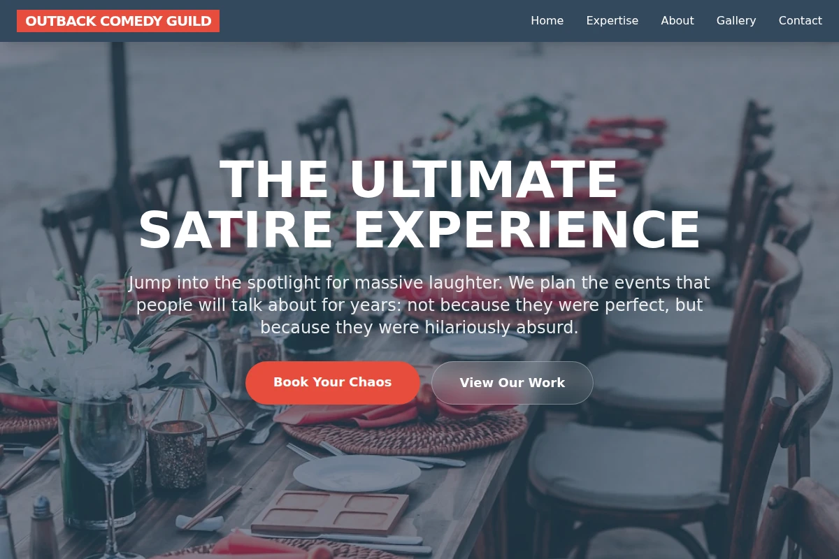 Satire Event Planning