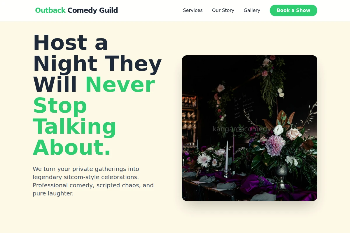Sitcom Event Planning
