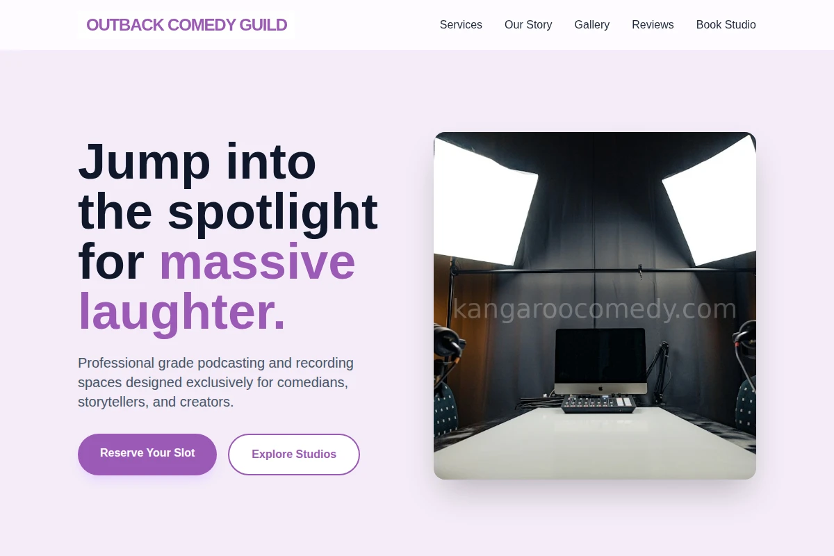 Comedian Podcast Studio